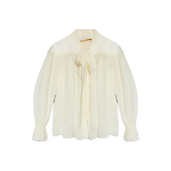 Zimmermann Loose Fit Shimmering Button Gathered Shirt