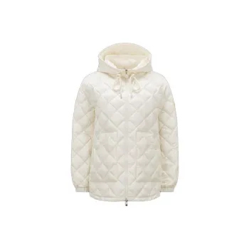 Moncler Down Jackets Women's Raw White