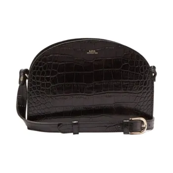 A.P.C Crocodile Pattern Crossbody Bag Women's Black