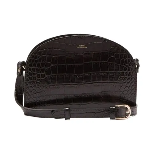 A.P.C Crocodile Pattern Crossbody Bag Women's Black