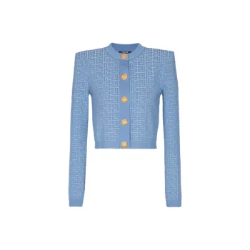 BALMAIN Pb Labyrinth Knit Cardigan