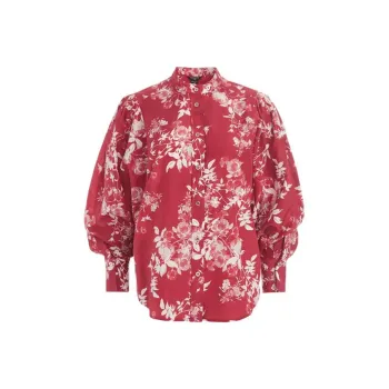 GUESS Petal Pose Yvonne Blouse Shirt Women's Red
