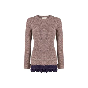 Ulla Johnson Ribbed Ruffle trim Jumper