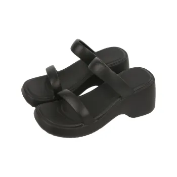 Thin Strips Slippers Women's, Black
