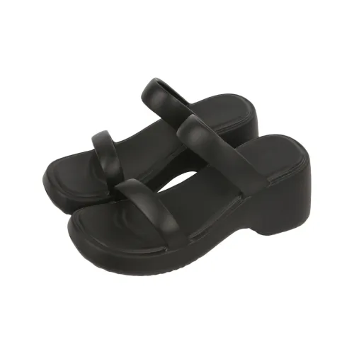 Thin Strips Slippers Women's, Black