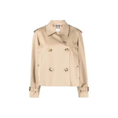 Burberry Double Breasted Long Sleeved Green nero
