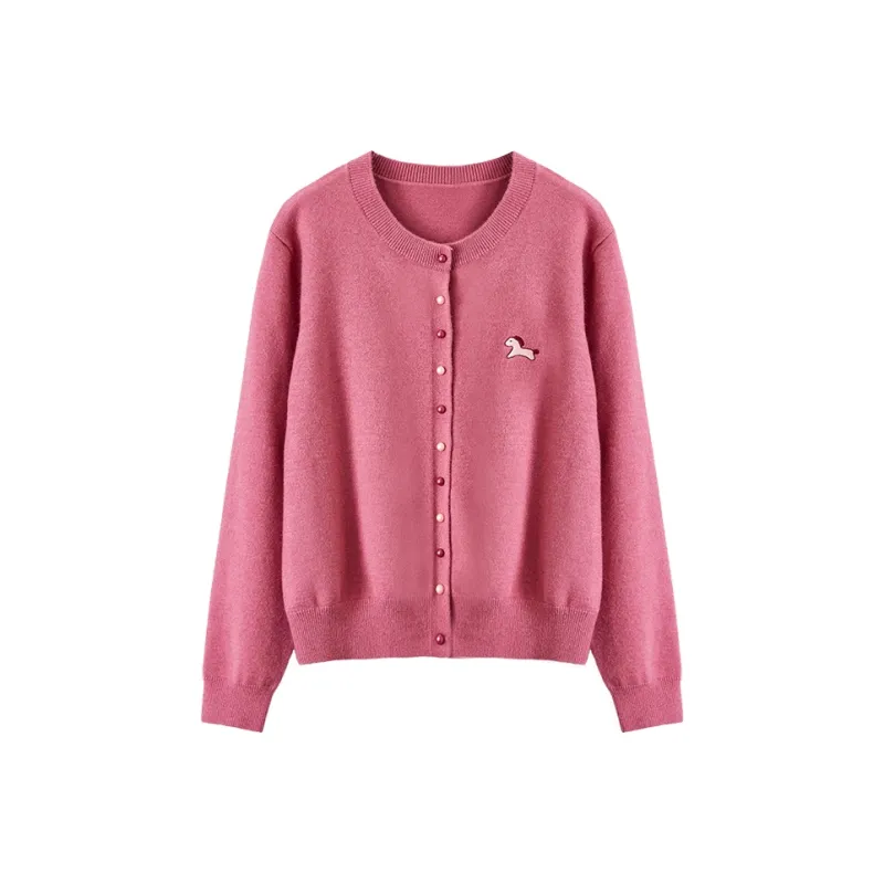 XIANGYING Knitwear Women's Barbie Pink-0
