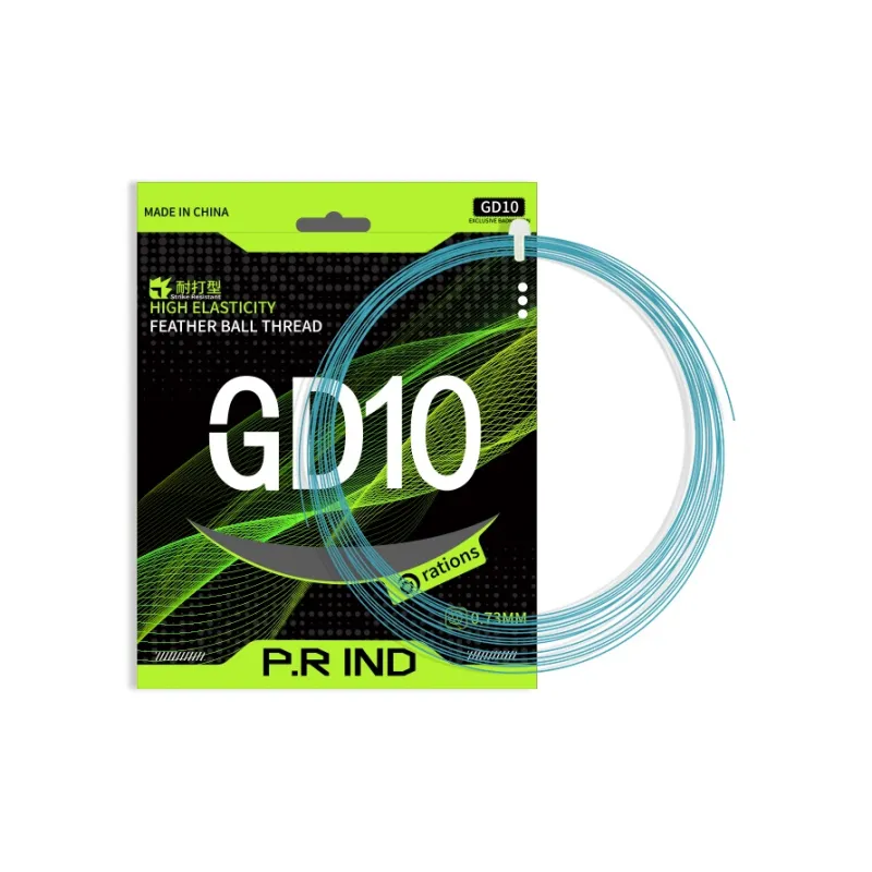 P.R IND Stretch Durable, Both Features Badminton Racket Strings Iris Blue Nylon Thread+Composite Yarn Unisex-0