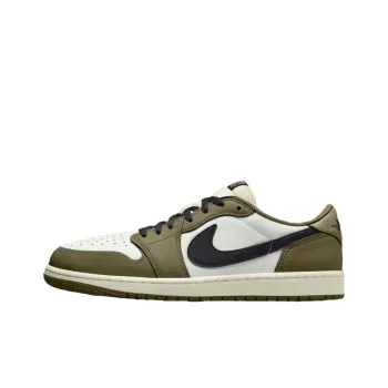 Jordan Air Jordan 1 Anti Slip Wear Resistant Low Top Vintage Basketball Shoes Men's Green