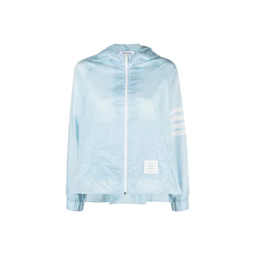 THOM BROWNE Rwb Stripe Pointelle-Knit Crewneck Top