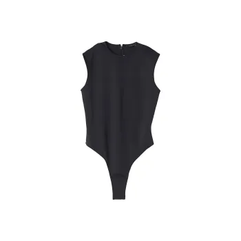 Mugler Logo embossed Sleeveless Bodysuit