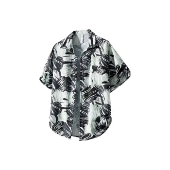 MASGLO Shirt Unisex Hawaiian Black