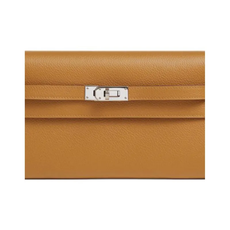 HERMES Kelly To Go Evercolor Cow Leather Wallet, Shoulder Bag Women's 28 Caramel-3