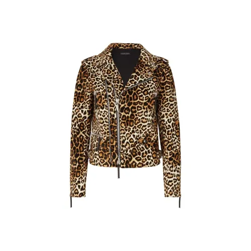 giuseppe zanotti Amelia Leopard-print Biker Jacket