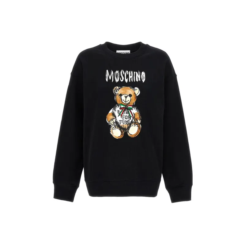 MOSCHINO Logo Printed Drawstring Hoodie-0