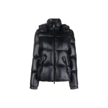 Moncler Fourmine Hooded Quilted Shell Down Jacket Black