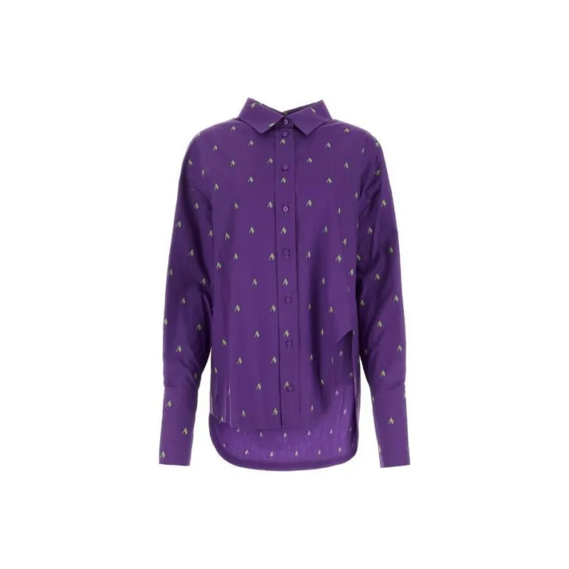 The Attico All Over Patterned Button Up Shirt-0
