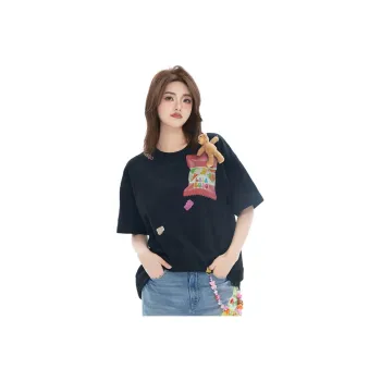 LALABOBO Drop Shoulder Sleeve T Shirt Women's