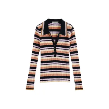 Scotch&Soda Polo Shirt Women's Stripes Multicolor