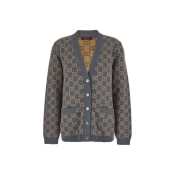 GUCCI Reversible Gg Jacquard Button Up Cardigan