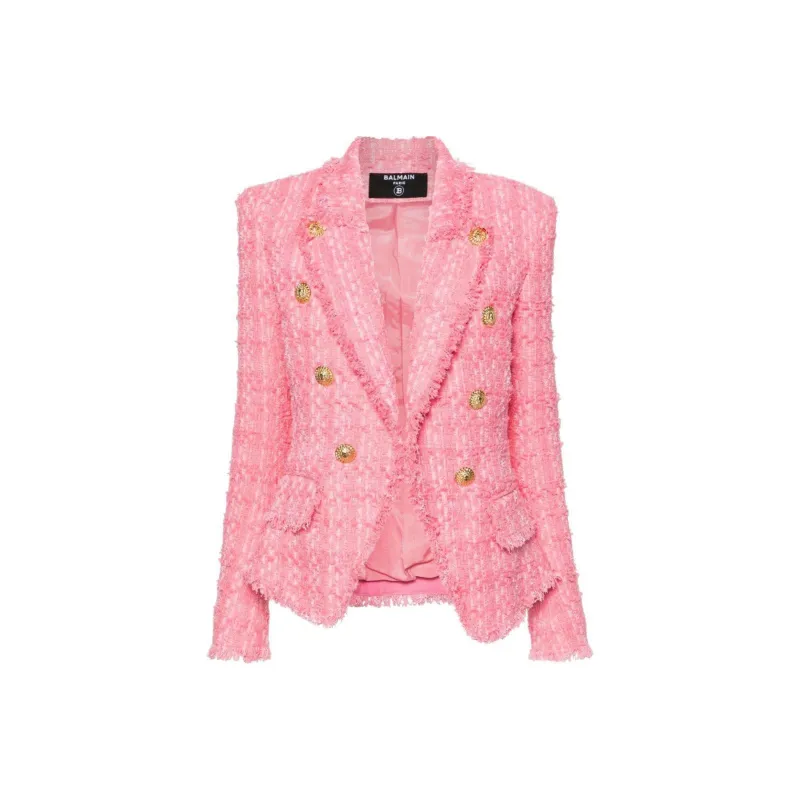 BALMAIN Embossed buttons Tweed Jacket-0