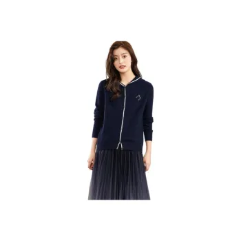 MIHUANG Cashmere Sweater Women's Navy Blue