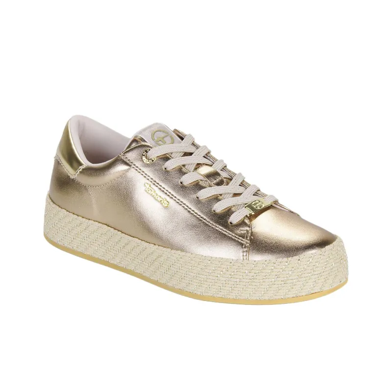 Tamaris Low Top Skateboard Shoes Women's Gold-3