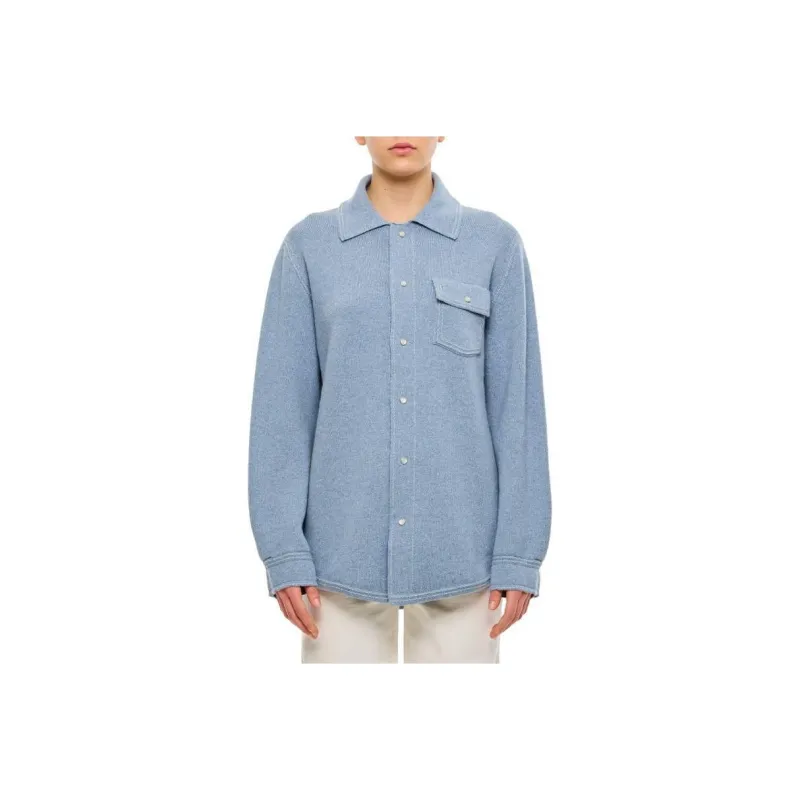 Barrie Flap pocket Cashmere Overshirt-0