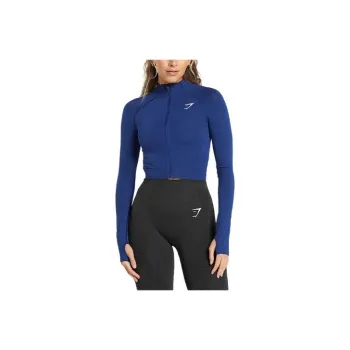 GYMSHARK VITAL SEAMLESS 2.0 Jackets Coats Women's Constant Blue Mudstone