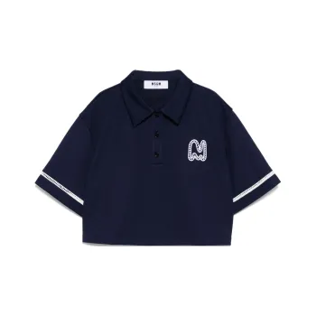 MSGM Embroidered Logo T shirt
