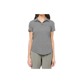 Lululemon Player's Pro-Form Polo Shirt Women's Black Gray