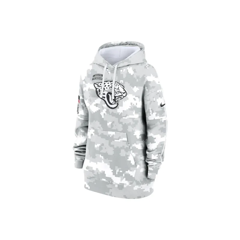 Nike Jacksonville Jaguars Salute To Service Primary Edge Club Women's Nike Nfl Pullover Hoodie-0