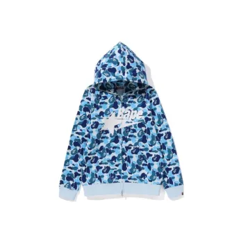 A BATHING APE Abc Bearfull Zip Hoodie Pink