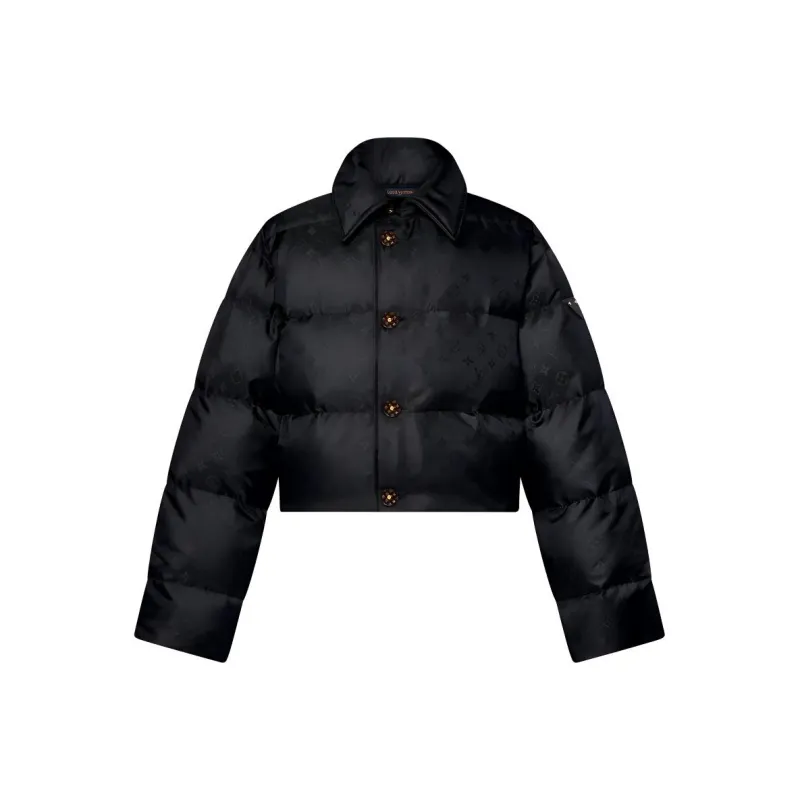 LOUIS VUITTON 1AFUIU Cropped Monogram Puffer Jacket-0