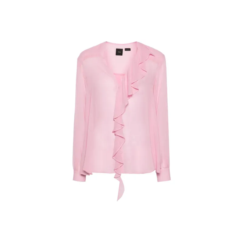 PINKO Ruffled Long sleeve Shirt-4