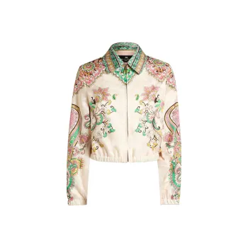 ETRO Floral Printed Zip Up Jacket