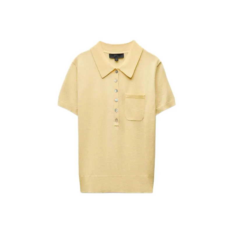 ZARA Polo Shirts Women's Yellow-0