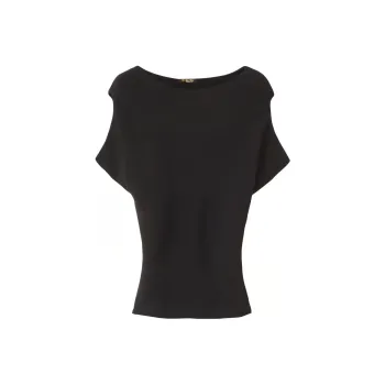 Loro Piana Draped Neck Sleeveless Blouse