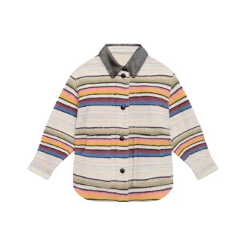 ISABEL MARANT Dayvi Striped Curved Hem Coat
