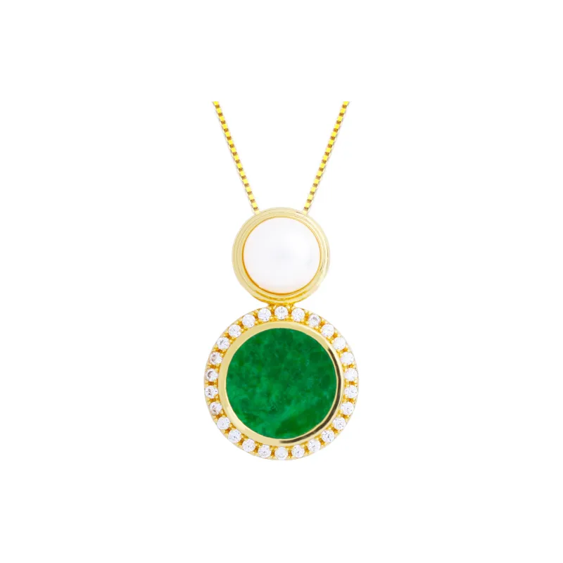 Clear Snow Glutinous Jade Necklaces Unisex-0