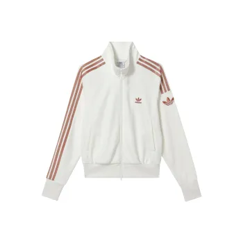 adidas originals Women's Striped Color Block Zip Up Jacket 'Bright White'