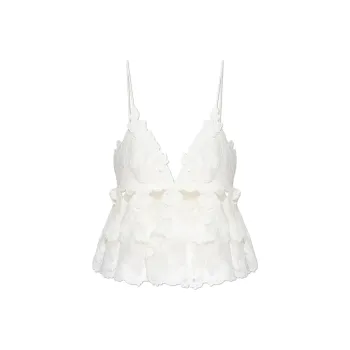 Zimmermann Crush lace Tiered Top