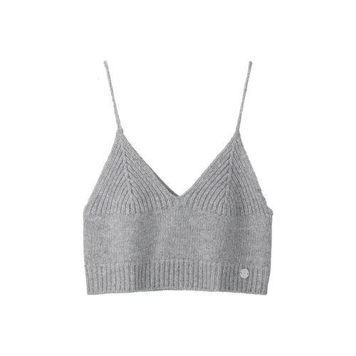 Fstudio Korean Style Petite Hot Girl Sheep Wool Outerwear Top Knitted Fabric Camisole Women's