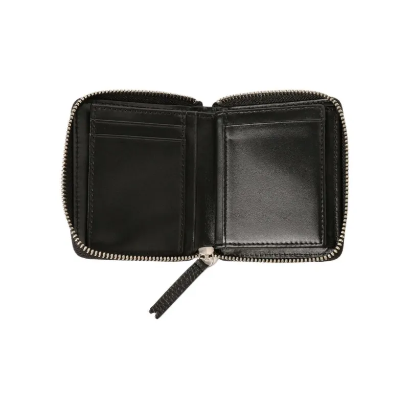Beams Cow Leather Card Holder Men's Black-2