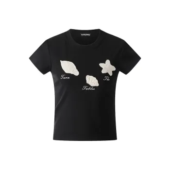 TURNTHETABLES Drop Shoulder Sleeve T Shirt Women's