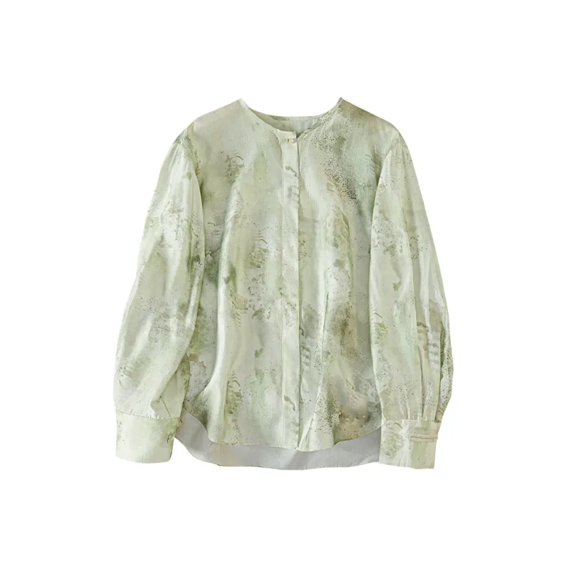 TOUCH Shirt Women's Watercolor Green-0