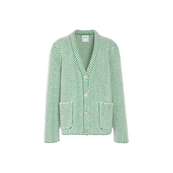 Barrie Chevron knit V neck Cardigan