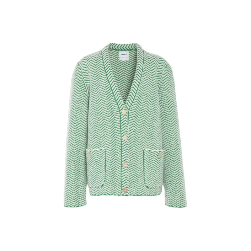 Barrie Chevron knit V neck Cardigan-0