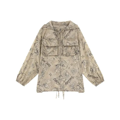 ELF SACK x TOM AND JERRY Jackets & Coats Women's Light Khaki