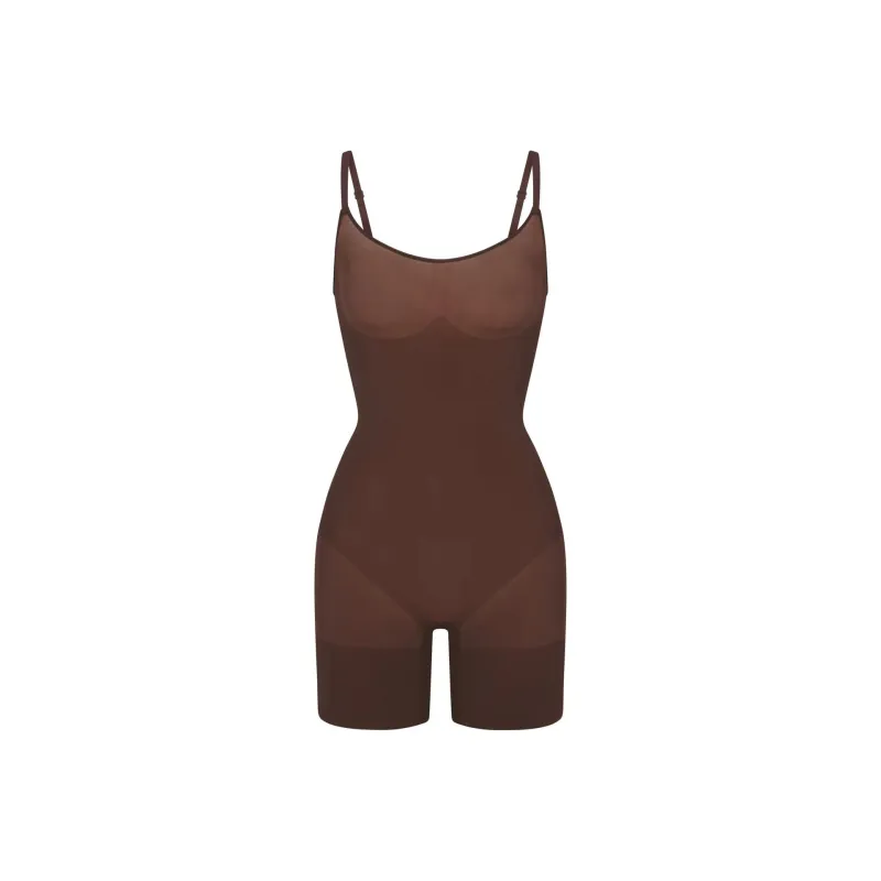 SKIMS EVERYDAY SCULPT MID THIGH BODYSUIT Jumpsuit Women's COCOA/Cocoa-0